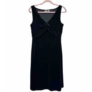 CATO Velvet Knotted Front‎ Mini Dress Sz. 10 Medium Whimsigoth Minimal Academia
